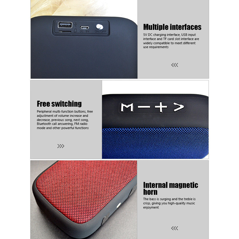 Γνήσιο ηχείο Bluetooth Loud Sound Box για τηλέφωνο Υπολογιστή Φορητό ασύρματο ηχείο Υποστήριξη 16G TF Μικρή συσκευή αναπαραγωγής ραδιοφώνου