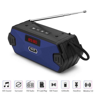 Prijenosni bežični zvučnik Bluetooth kompatibilan Column Bass Mini subwoofer Podrška TF kartica USB zvučnici FM prijemnik/radio s FM-om