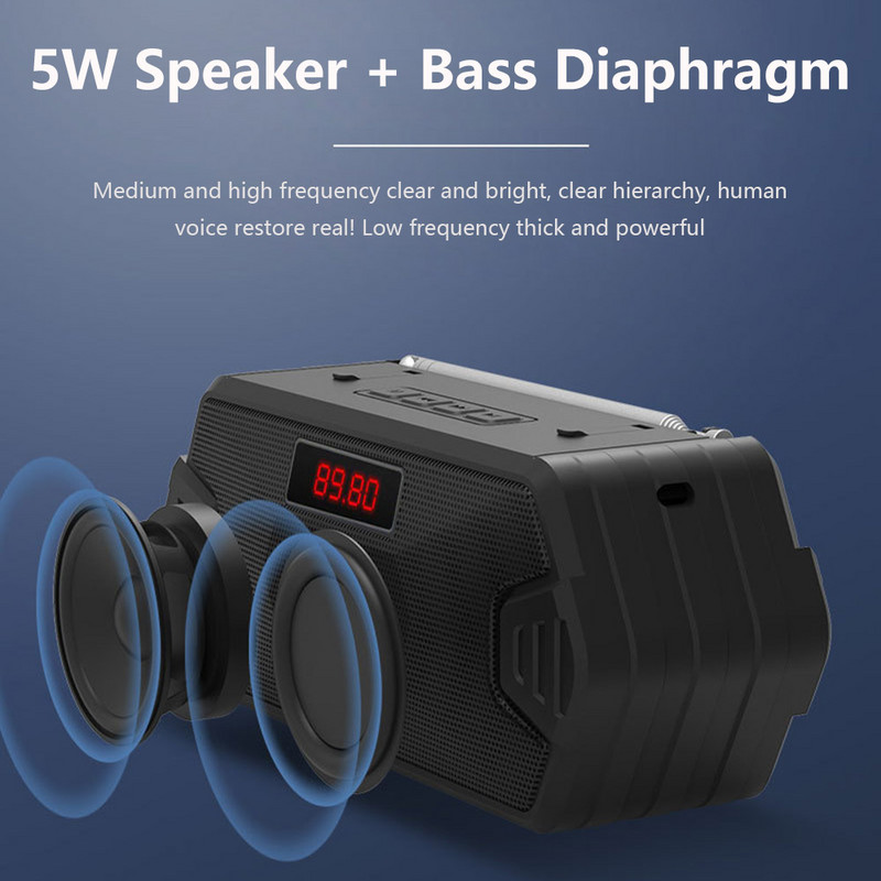 Prijenosni bežični zvučnik Bluetooth kompatibilan Column Bass Mini subwoofer Podrška TF kartica USB zvučnici FM prijemnik/radio s FM-om