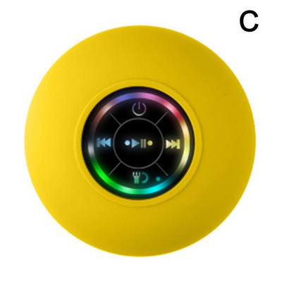 Μίνι ηχείο Bluetooth Φορητό αδιάβροχο βεντούζα ασύρματα ηχεία handsfree Φωτιζόμενο φως LED για ντους, πισίνα, αυτοκίνητο