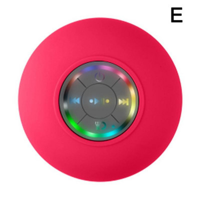 Μίνι ηχείο Bluetooth Φορητό αδιάβροχο βεντούζα ασύρματα ηχεία handsfree Φωτιζόμενο φως LED για ντους, πισίνα, αυτοκίνητο