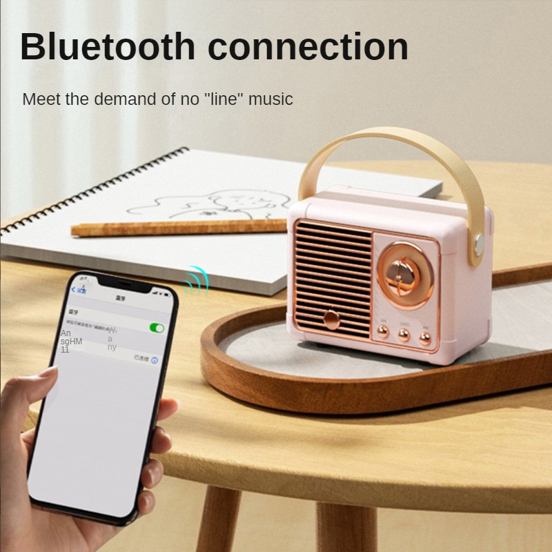 Retro Bluetooth hangszóró U Disk TF kártya FM kreatív ajándék hordozható mini hangdoboz USB mini kültéri