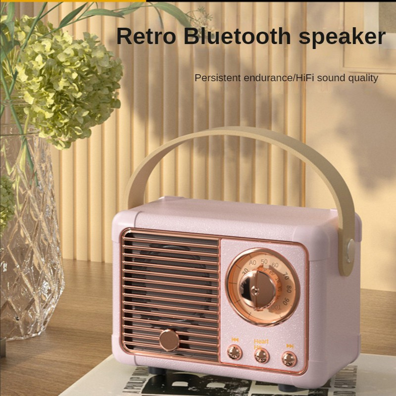 Retro Bluetooth hangszóró U Disk TF kártya FM kreatív ajándék hordozható mini hangdoboz USB mini kültéri