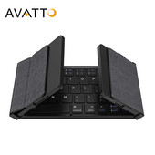 AVATTO Mini tastatură portabilă pliabilă fără fir Bluetooth 5.1 cu conexiune 3 canale pentru Windows Android IOS Tabletă ipad Telefon