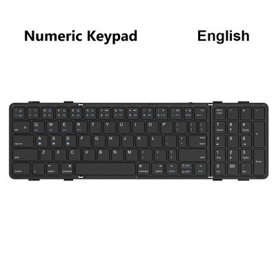 AVATTO Mini tastatură portabilă pliabilă fără fir Bluetooth 5.1 cu conexiune 3 canale pentru Windows Android IOS Tabletă ipad Telefon