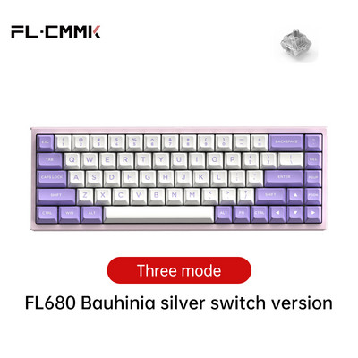 Μηχανικό πληκτρολόγιο τριών λειτουργιών FL·ESPORTS FL680 68 πλήκτρων RGB με δυνατότητα εναλλαγής 2,4G ασύρματο Bluetooth ενσύρματο Win/Mac/iPad