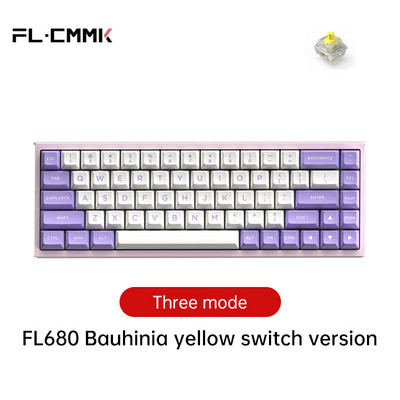 Μηχανικό πληκτρολόγιο τριών λειτουργιών FL·ESPORTS FL680 68 πλήκτρων RGB με δυνατότητα εναλλαγής 2,4G ασύρματο Bluetooth ενσύρματο Win/Mac/iPad