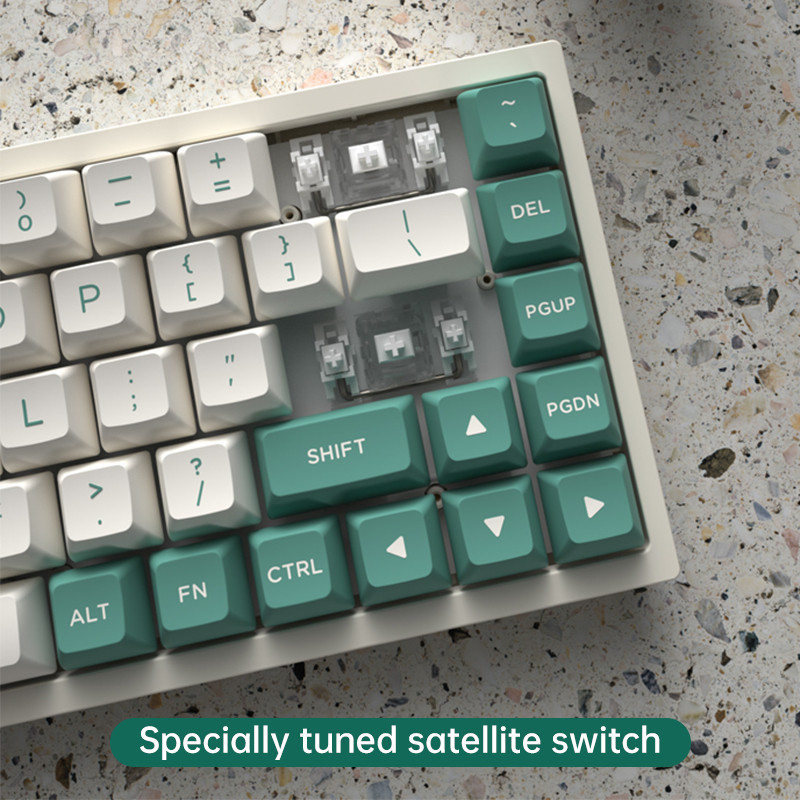 Μηχανικό πληκτρολόγιο τριών λειτουργιών FL·ESPORTS FL680 68 πλήκτρων RGB με δυνατότητα εναλλαγής 2,4G ασύρματο Bluetooth ενσύρματο Win/Mac/iPad