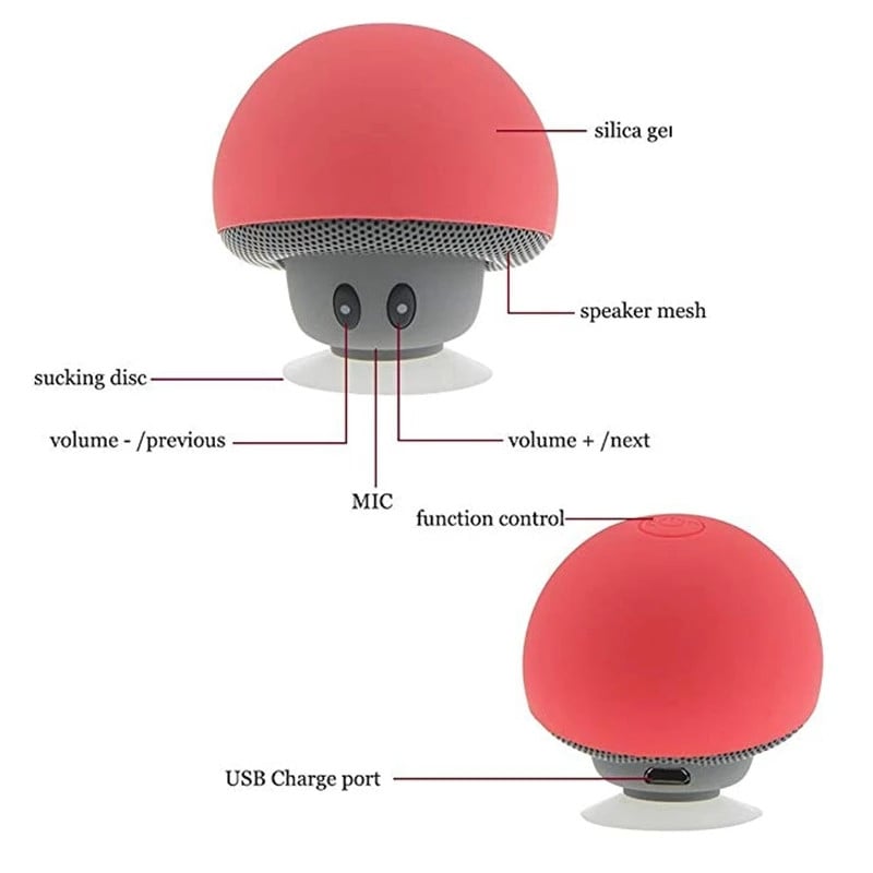 Hordozható mini hangszóró vezeték nélküli szilikon Bluetooth hangszóró 3 W gomba hangszóró szuper basszus telefon lejátszó tapadókorong tartó