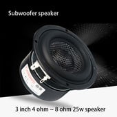 25~40W Μονάδα ηχείων 3 ιντσών 4~8ohm Woofer Subwoofer Ηχείο Bass Hifi LoudSpeaker Μονάδα μεγάφωνο γυάλινη ίνα υφασμένη λεκάνη χαμηλής συχνότητας