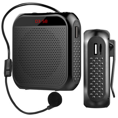 Amplificator de voce Gosear 5W 2400mAh Difuzor vocal personal portabil multifuncțional cu afișaj cu microfon pentru vorbirea profesorilor