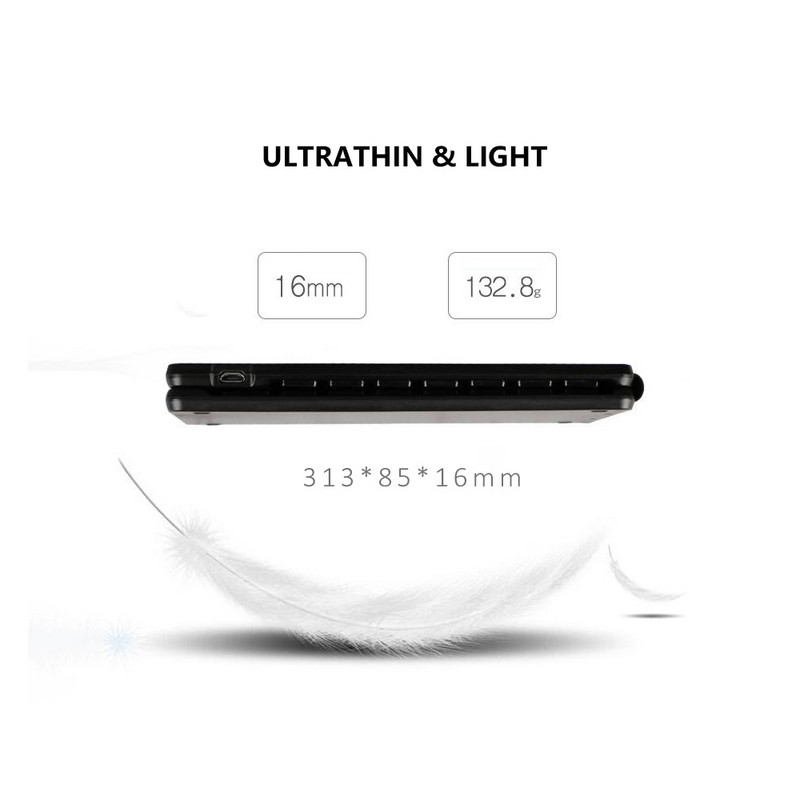 AVATTO Light-Handy mini vezeték nélküli Bluetooth összecsukható billentyűzet, összecsukható vezeték nélküli billentyűzet IOS/Android/Windows ipad táblatelefonhoz