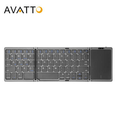 AVATTO 3 Channels Connection Tri Portable Mini сгъваема безжична Bluetooth 5.1 клавиатура за Windows Android IOS Таблет ipad Телефон