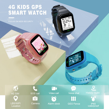 4G SIM карта GPS Смарт часовник Детски часовник Телефон SOS Обратно повикване Монитор с 400mA голяма батерия Видео разговор Детски часовник Телефонно обаждане
