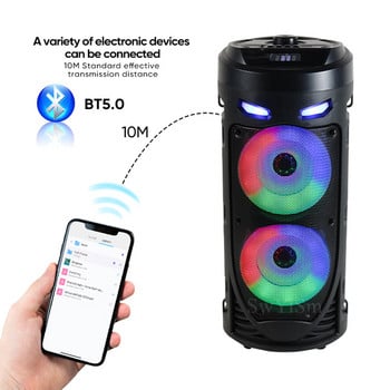 TWS Безжична бас колона Преносим Bluetooth високоговорител Външен фенер Soundbox Home K Song Audio TF U Диск Възпроизвеждане HiFi Subwoofer