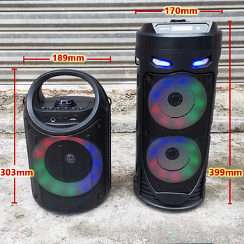 TWS Безжична бас колона Преносим Bluetooth високоговорител Външен фенер Soundbox Home K Song Audio TF U Диск Възпроизвеждане HiFi Subwoofer