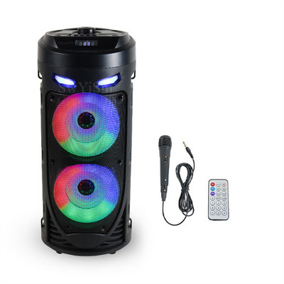 TWS Ασύρματη στήλη μπάσων Φορητό ηχείο Bluetooth Υπαίθριο φανάρι Soundbox Home K Song Ήχος TF U Αναπαραγωγή δίσκου Υπογούφερ HiFi