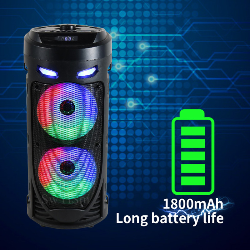 TWS Ασύρματη στήλη μπάσων Φορητό ηχείο Bluetooth Υπαίθριο φανάρι Soundbox Home K Song Ήχος TF U Αναπαραγωγή δίσκου Υπογούφερ HiFi