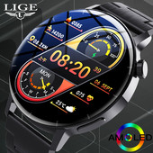 LIGE Body Temperature Bluetooth Call Smart Watch Men 2022 Sports βραχιόλι Αδιάβροχο Custom Dial Men SmartWatch για IOS Android