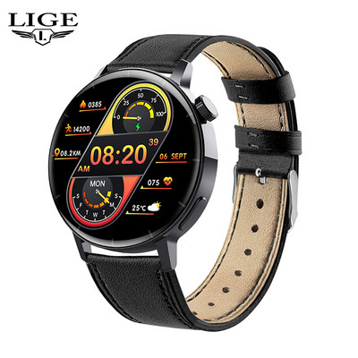 LIGE Body Temperature Bluetooth Call Smart Watch Men 2022 Sports βραχιόλι Αδιάβροχο Custom Dial Men SmartWatch για IOS Android
