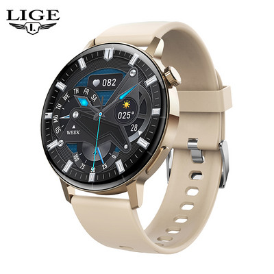 LIGE Body Temperature Bluetooth Call Smart Watch Men 2022 Sports βραχιόλι Αδιάβροχο Custom Dial Men SmartWatch για IOS Android