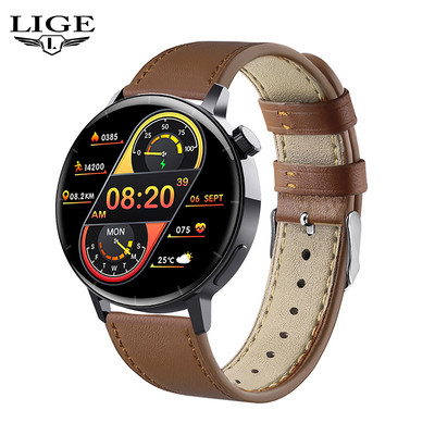 LIGE Body Temperature Bluetooth Call Smart Watch Men 2022 Sports βραχιόλι Αδιάβροχο Custom Dial Men SmartWatch για IOS Android
