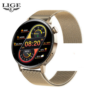 LIGE Body Temperature Bluetooth Call Smart Watch Men 2022 Sports βραχιόλι Αδιάβροχο Custom Dial Men SmartWatch για IOS Android