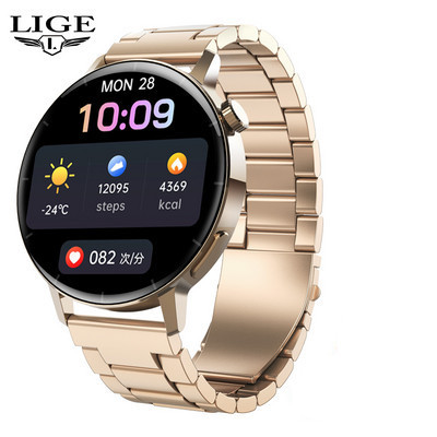 LIGE Body Temperature Bluetooth Call Smart Watch Men 2022 Sports βραχιόλι Αδιάβροχο Custom Dial Men SmartWatch για IOS Android