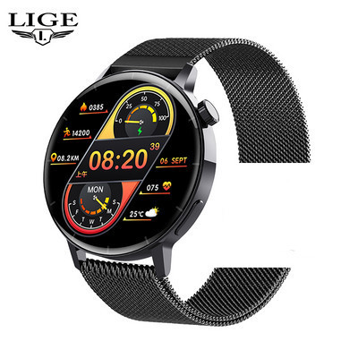 LIGE Body Temperature Bluetooth Call Smart Watch Men 2022 Sports βραχιόλι Αδιάβροχο Custom Dial Men SmartWatch για IOS Android