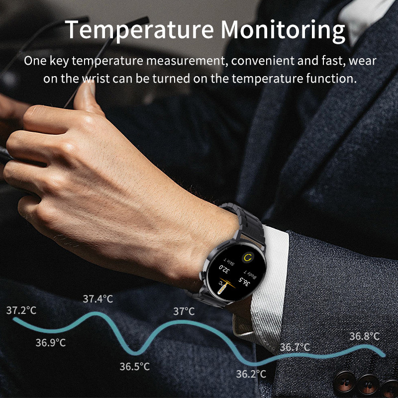 LIGE Body Temperature Bluetooth Call Smart Watch Men 2022 Sports βραχιόλι Αδιάβροχο Custom Dial Men SmartWatch για IOS Android