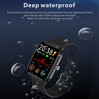 2022 Най-новият смарт часовник Откриване на телесната температура Фитнес спортни часовници Bluetooth Прогноза за времето IP68 Водоустойчив смарт часовник