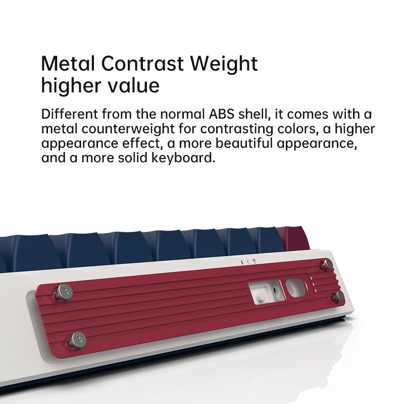 Μηχανικό πληκτρολόγιο τριών λειτουργιών FL·ESPORTS CMK68-SAM 68 πλήκτρων RGB με δυνατότητα εναλλαγής 2,4G ασύρματο Bluetooth ενσύρματο Win/Mac/iPad