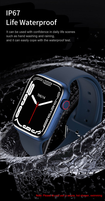 Серия 7 i7 Mini 41 мм смарт часовник 7 Bluetooth обаждане Наблюдение на съня Сърдечен ритъм IP67 Водоустойчив електронен часовник Смарт часовник 2022