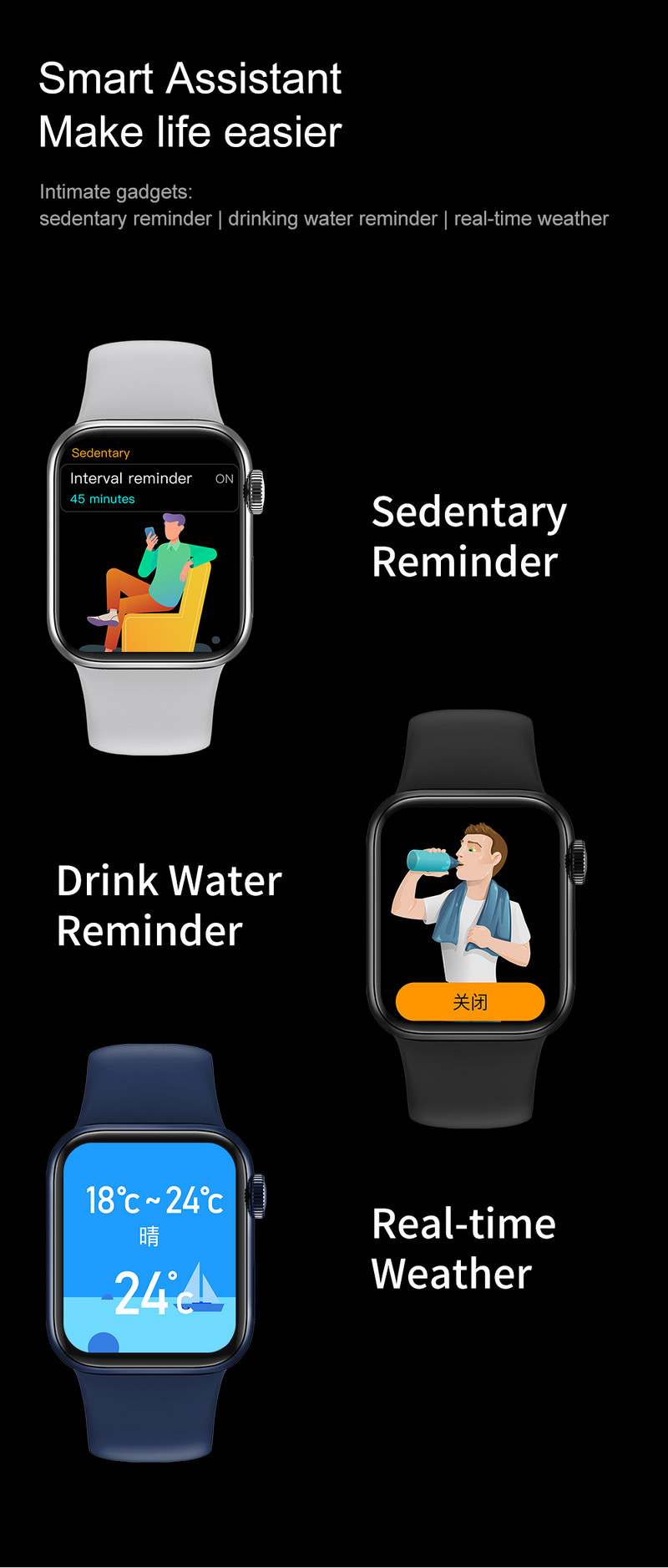 Έξυπνο ρολόι Series 7 i7 Mini 41mm 7 Bluetooth Κλήση Παρακολούθηση καρδιακού παλμού IP67 αδιάβροχο ηλεκτρονικό ρολόι Smartwatch 2022