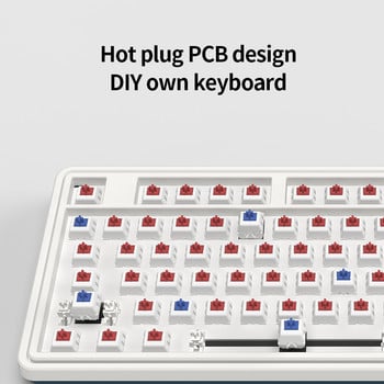 FL·ESPORTS CMK87-SA Еднорежимна механична клавиатура 87 клавиша Full-key Hot-Swappable Office Gaming Keyboard Standard 80% Layout