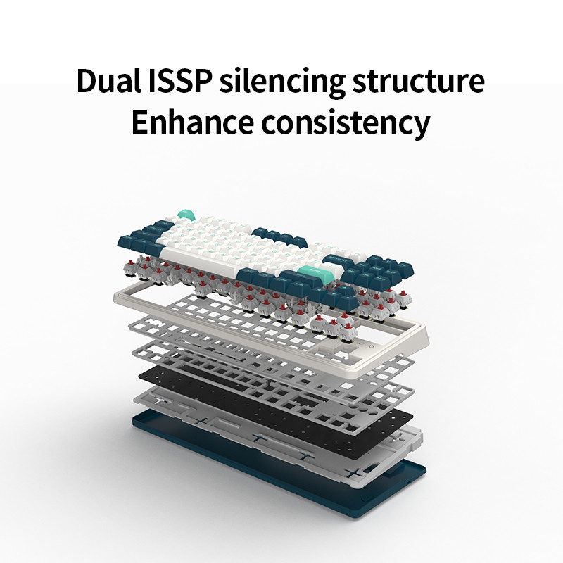 FL·ESPORTS CMK87-SA Μηχανικό πληκτρολόγιο μονής λειτουργίας 87 πλήκτρων Πλήρες πλήκτρο με δυνατότητα εναλλαγής σε λειτουργία πληκτρολογίου γραφείου Τυπική διάταξη 80%