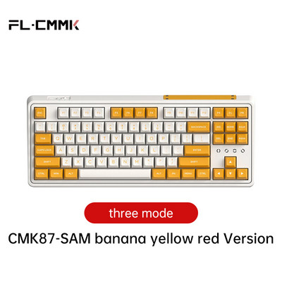 FL·ESPORTS CMK87 Μονόδρομο-Τρις-Λειτουργία Πλήρες Κλειδί Hot Swap 87-Key 2,4G Ασύρματο ενσύρματο μηχανικό πληκτρολόγιο PBT Keycap