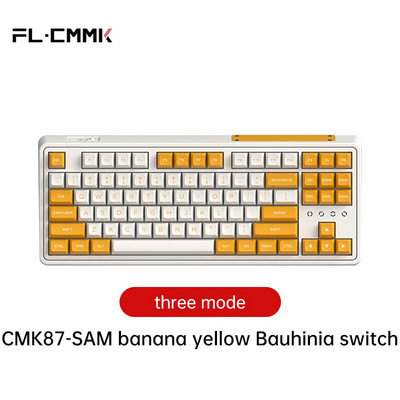 FL·ESPORTS CMK87 Μονόδρομο-Τρις-Λειτουργία Πλήρες Κλειδί Hot Swap 87-Key 2,4G Ασύρματο ενσύρματο μηχανικό πληκτρολόγιο PBT Keycap