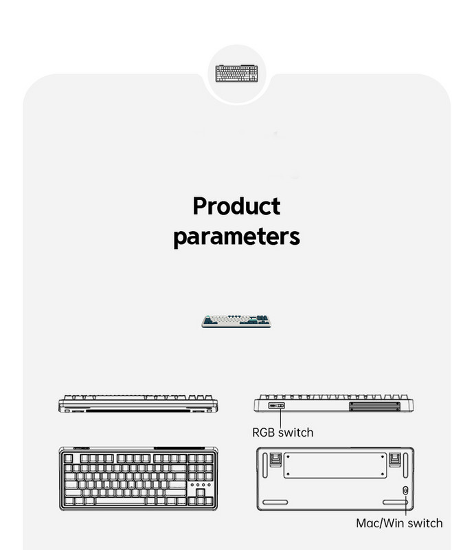 FL·ESPORTS CMK87 Μονόδρομο-Τρις-Λειτουργία Πλήρες Κλειδί Hot Swap 87-Key 2,4G Ασύρματο ενσύρματο μηχανικό πληκτρολόγιο PBT Keycap