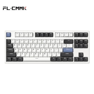 FL·ESPORTS GP87 Mechanická klávesnica s tromi režimami, 87 klávesov, RGB podsvietenie, možnosť výmeny za chodu, 2,4 G bezdrôtová Bluetooth káblová, Win/Mac/iPad