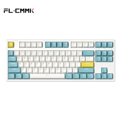 FL·ESPORTS GP87 Mechanická klávesnica s tromi režimami, 87 klávesov, RGB podsvietenie, možnosť výmeny za chodu, 2,4 G bezdrôtová Bluetooth káblová, Win/Mac/iPad