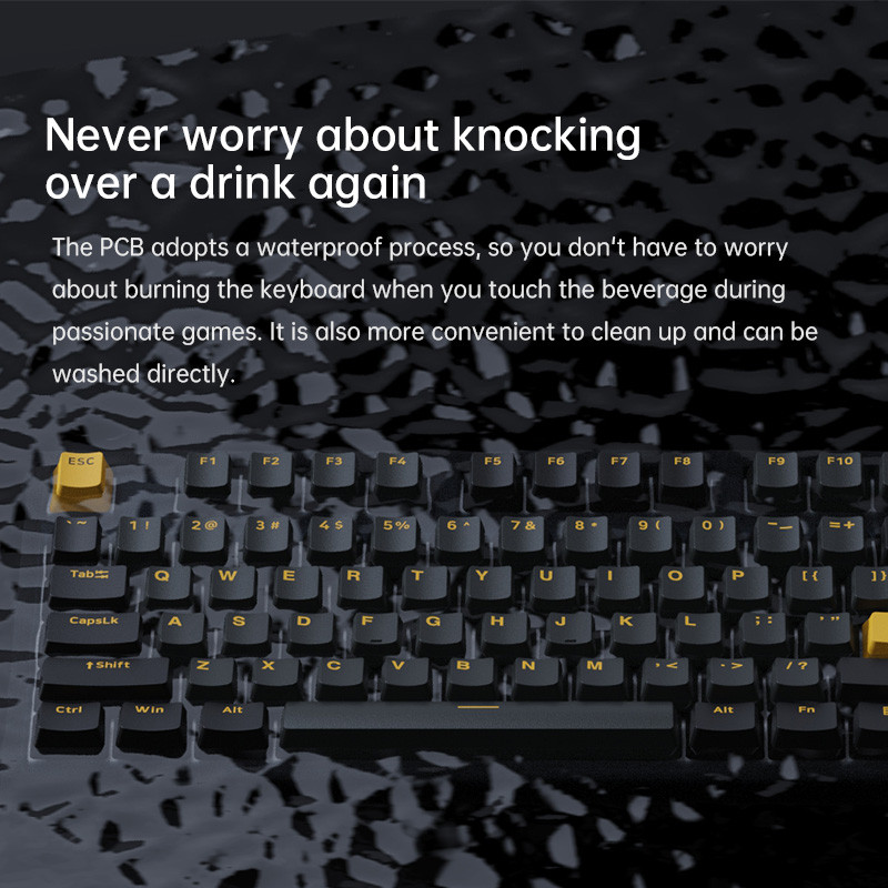 FL ESPORTS GUANGMO X3 Jednomodni optički prekidač Mehanička tipkovnica 87 tipki Hot Swap RGB Gaming Work