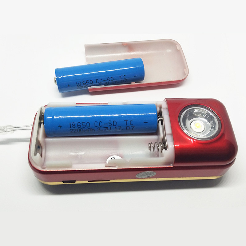 B-851SS Cu lanternă LED puternică Difuzor radio portabil FM USB TF Player Suport două baterii reîncărcabile 18650