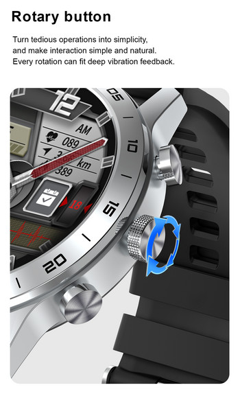НОВ 2023 Смарт часовник с безжично зареждане Мъжки смарт часовник IP68 Водоустойчиви часовници Фитнес гривна за Android Apple Huawei Xiaomi