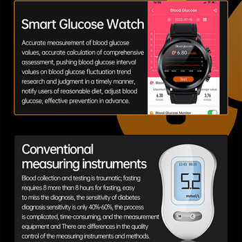 E400 Сърдечен Кръвна Глюкоза Висок клас Интелигентен здравен часовник Температура ЕКГ Мониторинг Мъже Жени Смарт часовник Кръпка за гърди Сърдечен ритъм