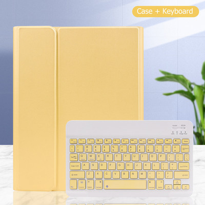 Puzdro pre iPad Air 4 s bezdrôtovou Bluetooth klávesnicou, hebrejčinou, španielčinou, kórejčinou, thajčinou pre iPad Pro 11 12.9 2021 Air 2 puzdro s myšou Funda