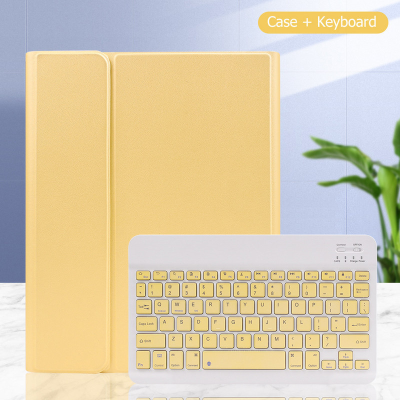 Puzdro pre iPad Air 4 s bezdrôtovou Bluetooth klávesnicou, hebrejčinou, španielčinou, kórejčinou, thajčinou pre iPad Pro 11 12.9 2021 Air 2 puzdro s myšou Funda