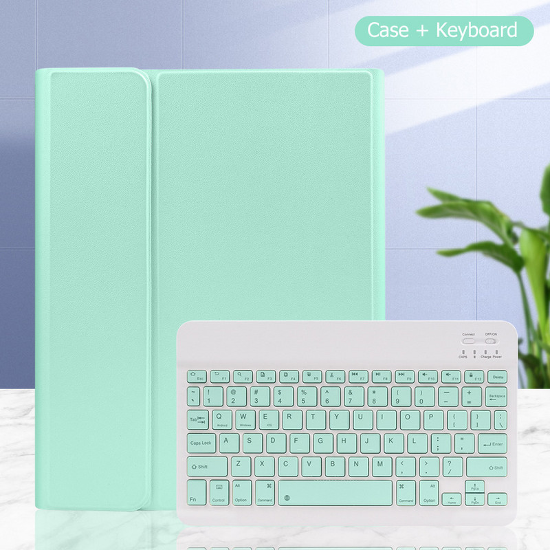 Puzdro pre iPad Air 4 s bezdrôtovou Bluetooth klávesnicou, hebrejčinou, španielčinou, kórejčinou, thajčinou pre iPad Pro 11 12.9 2021 Air 2 puzdro s myšou Funda