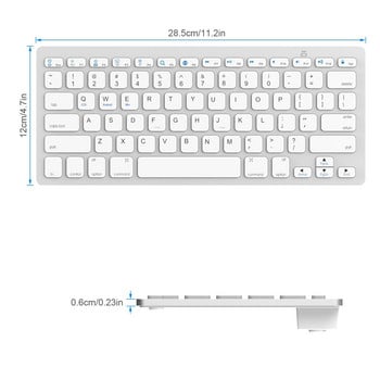 За iPad air 4 Безжична клавиатура Bluetooth португалски/корейски/руски за iPad Air 2 Pro 11 за Huawei Windows/Android лаптоп