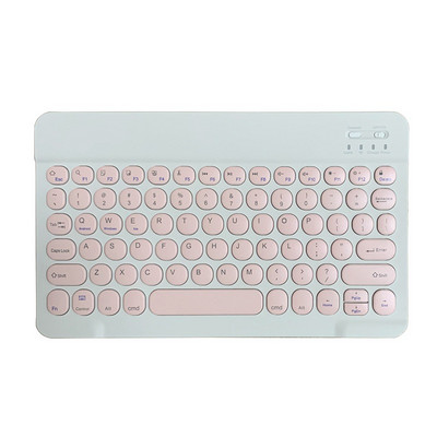 Tastatură fără fir Bluetooth pentru iPad Tastatură și mouse retro rotund ruso spaniolă ebraică pentru tabletă iOS Android Windows Phone